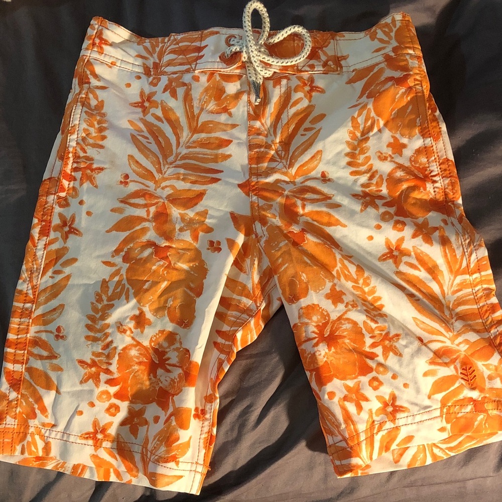 Coolibar Orange Floral Boys’ Board Shorts size S